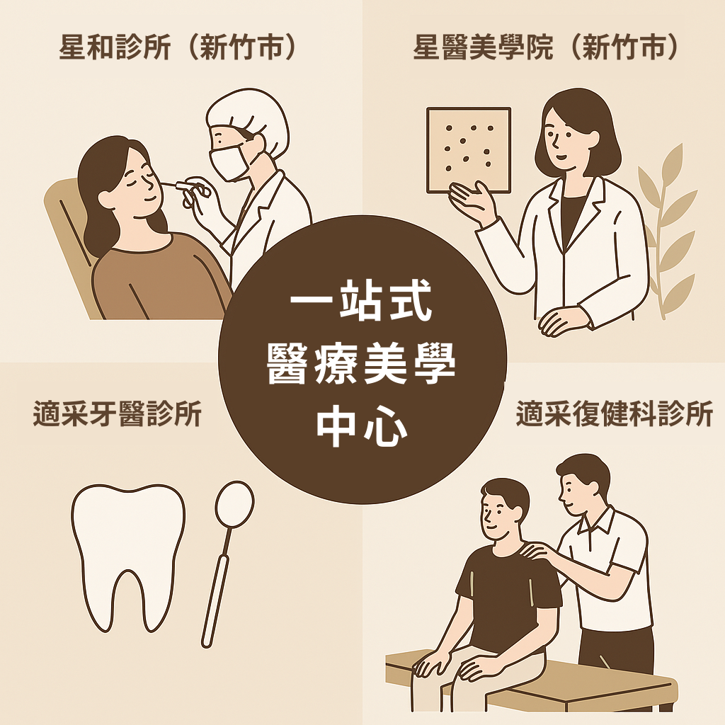 連鎖【星和診所】打造前所未有的「一站式醫療美學新體驗」，讓您在同個空間裡，從頭到腳輕鬆美起來